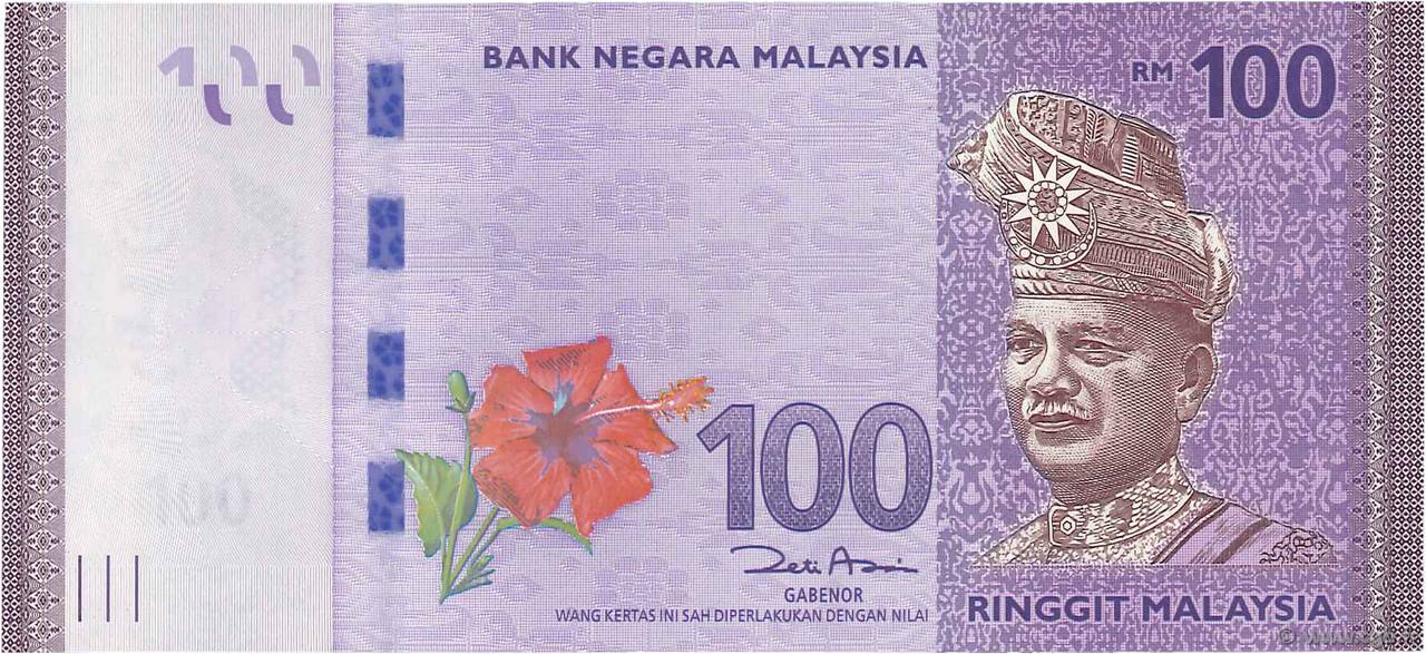 100 Ringgit MALAYSIA 2012 P.55 b97_4887 Banknotes