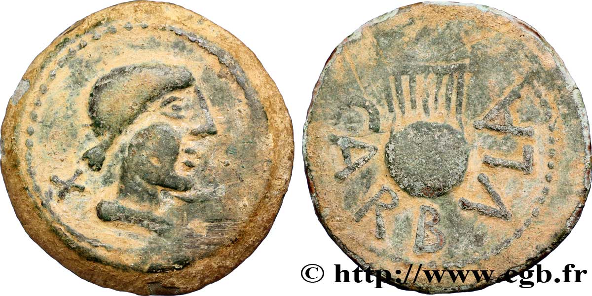 Monnaie grecque avec une lyre V53_0624